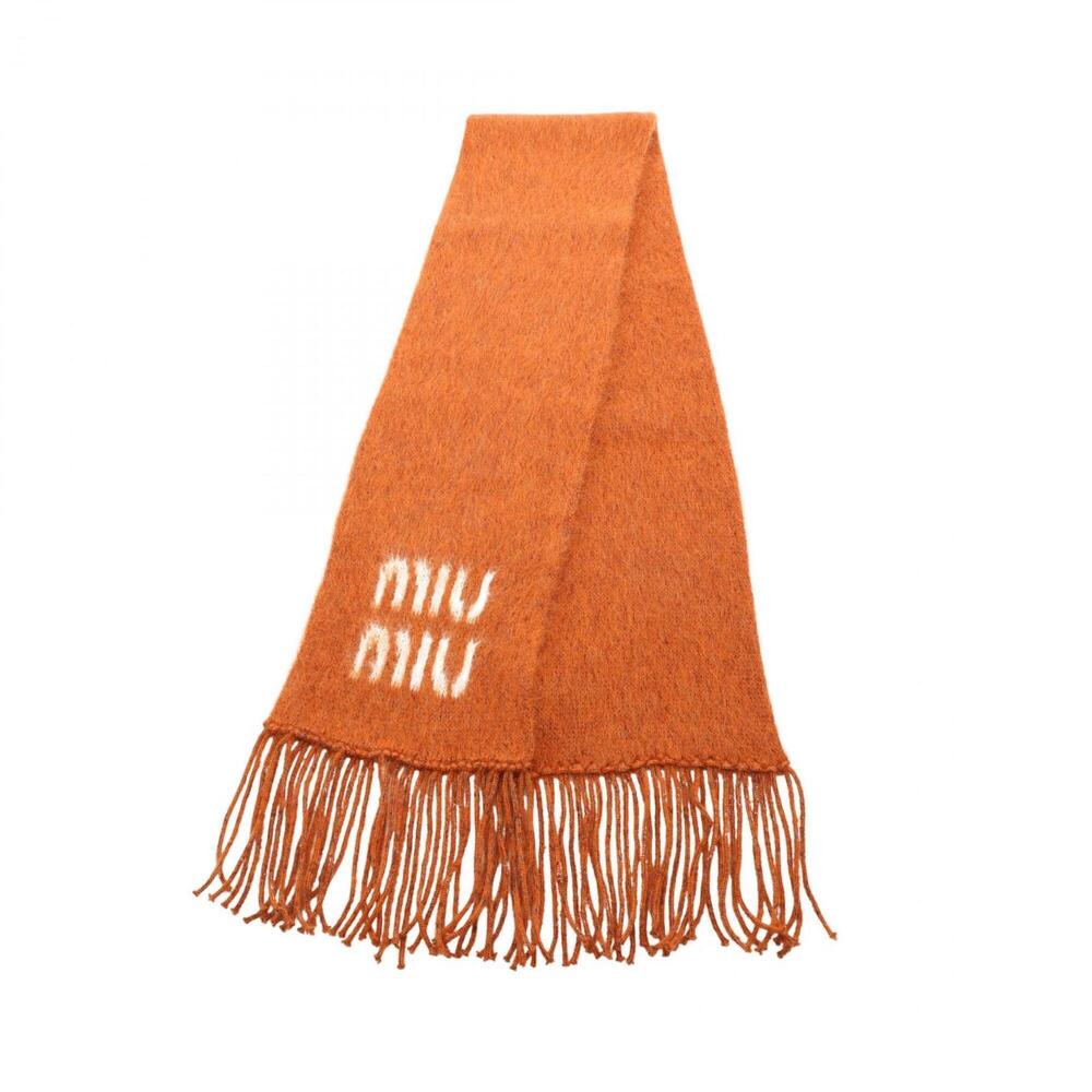 Miu Miu Miu logo scarf/muffler, made of nylon, wool, and mohair, for women, i...